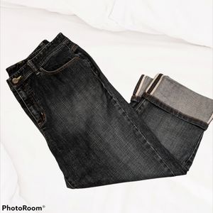 Talbot's capris w/striped cuff detail